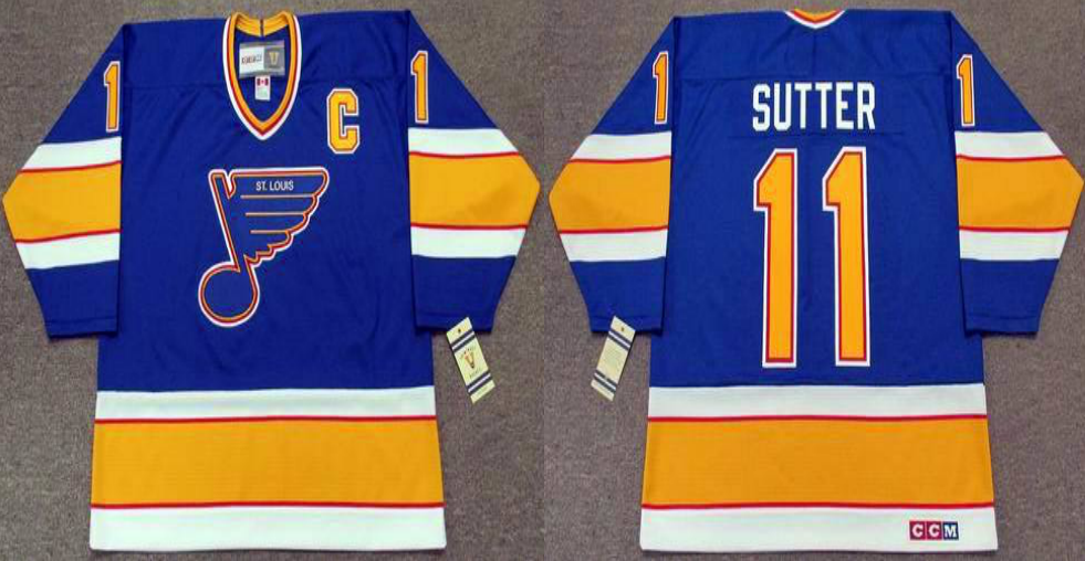 2019 Men St.Louis Blues #11 Sutter blue CCM NHL jerseys->st.louis blues->NHL Jersey
